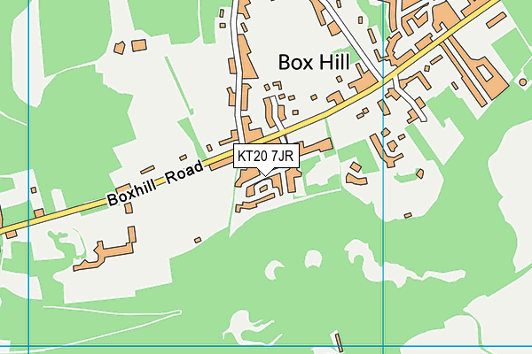 KT20 7JR map - OS VectorMap District (Ordnance Survey) KT20 7JR map - OS VectorMap District (Ordnance Survey)