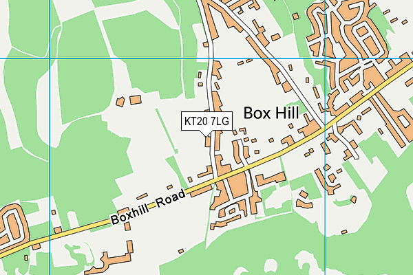 KT20 7LG map - OS VectorMap District (Ordnance Survey) KT20 7LG map - OS VectorMap District (Ordnance Survey)
