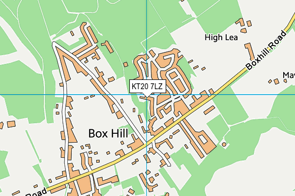 KT20 7LZ map - OS VectorMap District (Ordnance Survey) KT20 7LZ map - OS VectorMap District (Ordnance Survey)