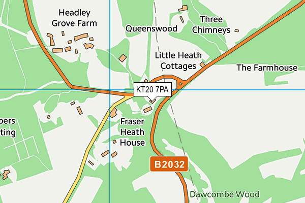 KT20 7PA map - OS VectorMap District (Ordnance Survey) KT20 7PA map - OS VectorMap District (Ordnance Survey)