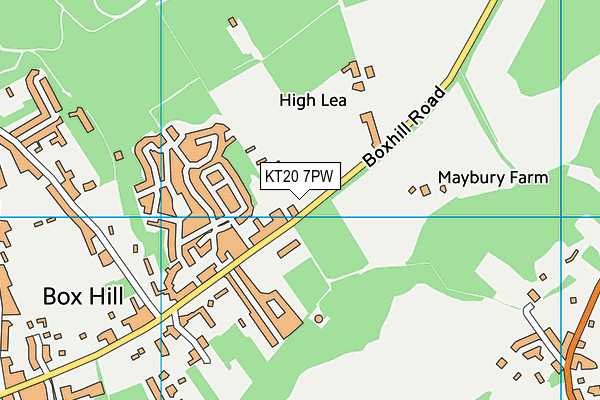 KT20 7PW map - OS VectorMap District (Ordnance Survey) KT20 7PW map - OS VectorMap District (Ordnance Survey)