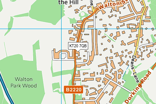 KT20 7QB map - OS VectorMap District (Ordnance Survey) KT20 7QB map - OS VectorMap District (Ordnance Survey)