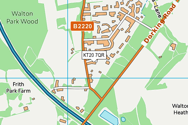 KT20 7QR map - OS VectorMap District (Ordnance Survey) KT20 7QR map - OS VectorMap District (Ordnance Survey)