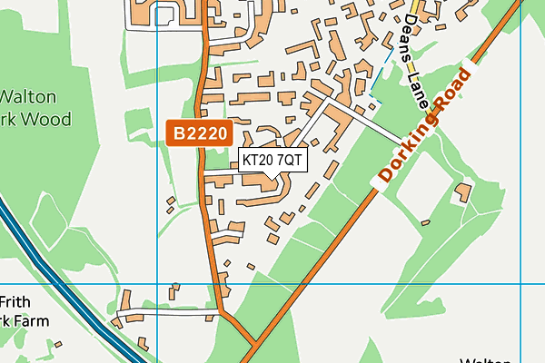 KT20 7QT map - OS VectorMap District (Ordnance Survey) KT20 7QT map - OS VectorMap District (Ordnance Survey)
