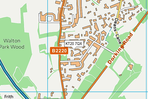 KT20 7QX map - OS VectorMap District (Ordnance Survey) KT20 7QX map - OS VectorMap District (Ordnance Survey)
