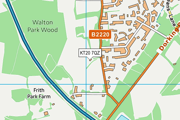KT20 7QZ map - OS VectorMap District (Ordnance Survey) KT20 7QZ map - OS VectorMap District (Ordnance Survey)