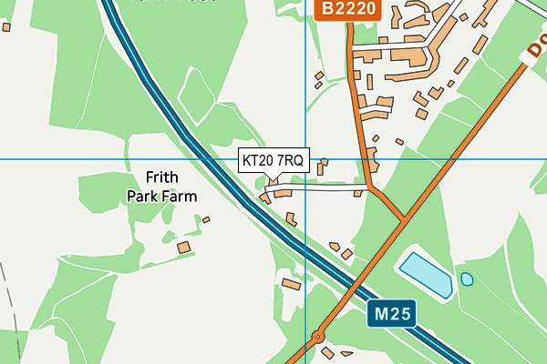 KT20 7RQ map - OS VectorMap District (Ordnance Survey) KT20 7RQ map - OS VectorMap District (Ordnance Survey)