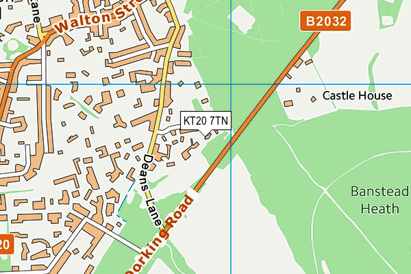 KT20 7TN map - OS VectorMap District (Ordnance Survey) KT20 7TN map - OS VectorMap District (Ordnance Survey)