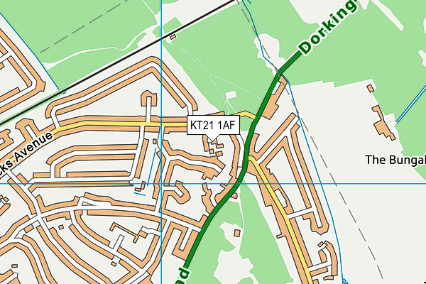 KT21 1AF map - OS VectorMap District (Ordnance Survey) KT21 1AF map - OS VectorMap District (Ordnance Survey)