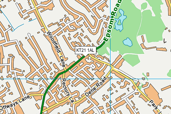 KT21 1AL map - OS VectorMap District (Ordnance Survey) KT21 1AL map - OS VectorMap District (Ordnance Survey)