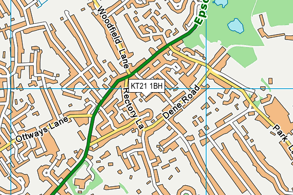 KT21 1BH map - OS VectorMap District (Ordnance Survey) KT21 1BH map - OS VectorMap District (Ordnance Survey)