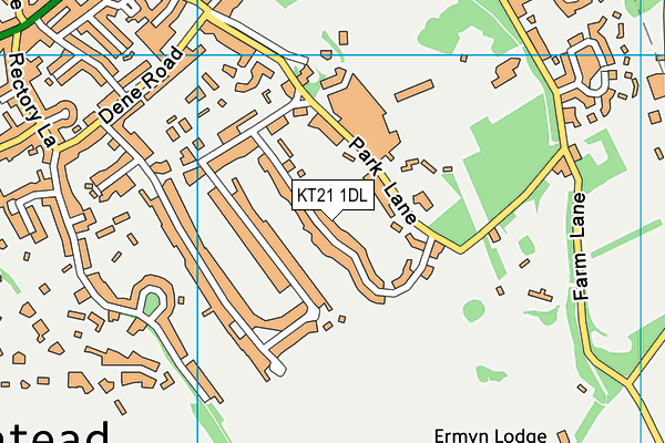 KT21 1DL map - OS VectorMap District (Ordnance Survey) KT21 1DL map - OS VectorMap District (Ordnance Survey)