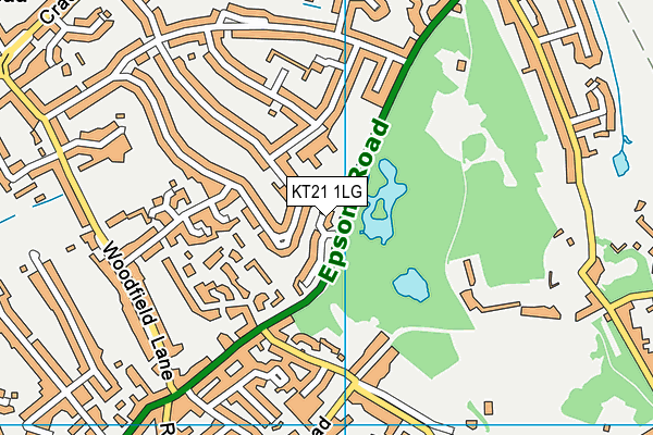 KT21 1LG map - OS VectorMap District (Ordnance Survey) KT21 1LG map - OS VectorMap District (Ordnance Survey)
