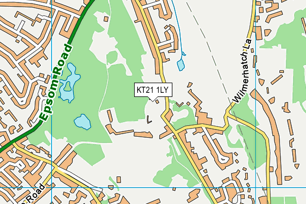KT21 1LY map - OS VectorMap District (Ordnance Survey) KT21 1LY map - OS VectorMap District (Ordnance Survey)