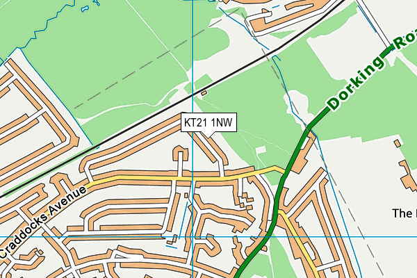 KT21 1NW map - OS VectorMap District (Ordnance Survey) KT21 1NW map - OS VectorMap District (Ordnance Survey)