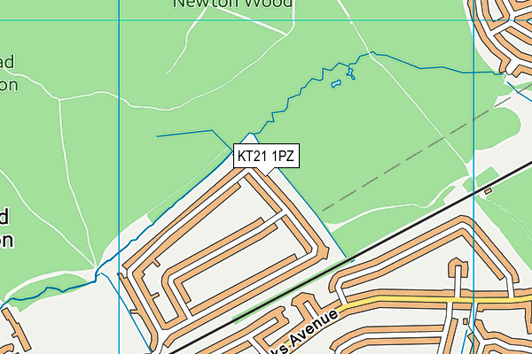 KT21 1PZ map - OS VectorMap District (Ordnance Survey) KT21 1PZ map - OS VectorMap District (Ordnance Survey)