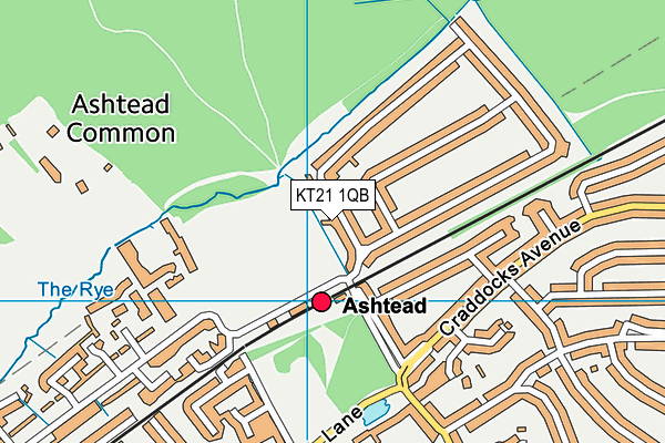 KT21 1QB map - OS VectorMap District (Ordnance Survey) KT21 1QB map - OS VectorMap District (Ordnance Survey)