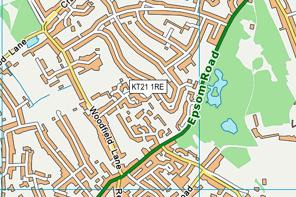 KT21 1RE map - OS VectorMap District (Ordnance Survey) KT21 1RE map - OS VectorMap District (Ordnance Survey)