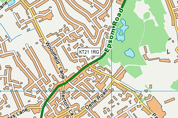 KT21 1RG map - OS VectorMap District (Ordnance Survey) KT21 1RG map - OS VectorMap District (Ordnance Survey)