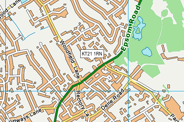 KT21 1RN map - OS VectorMap District (Ordnance Survey) KT21 1RN map - OS VectorMap District (Ordnance Survey)
