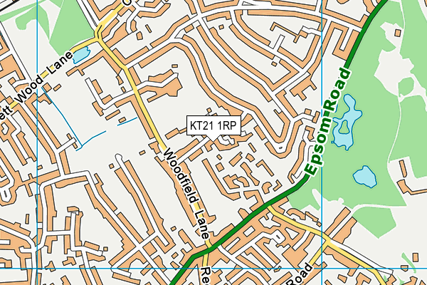 KT21 1RP map - OS VectorMap District (Ordnance Survey) KT21 1RP map - OS VectorMap District (Ordnance Survey)