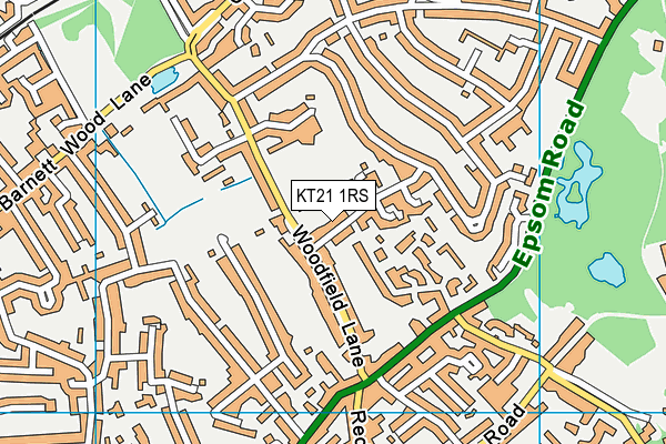 KT21 1RS map - OS VectorMap District (Ordnance Survey) KT21 1RS map - OS VectorMap District (Ordnance Survey)