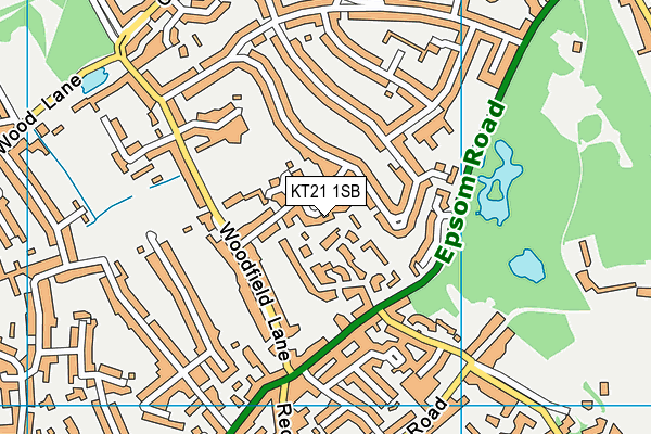 KT21 1SB map - OS VectorMap District (Ordnance Survey) KT21 1SB map - OS VectorMap District (Ordnance Survey)