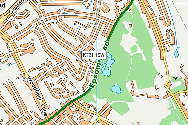 KT21 1SW map - OS VectorMap District (Ordnance Survey) KT21 1SW map - OS VectorMap District (Ordnance Survey)