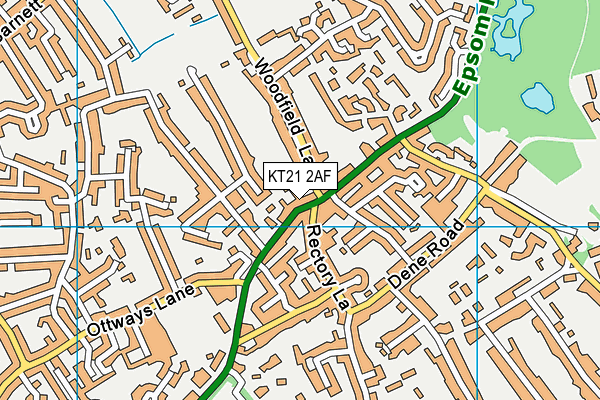 KT21 2AF map - OS VectorMap District (Ordnance Survey) KT21 2AF map - OS VectorMap District (Ordnance Survey)