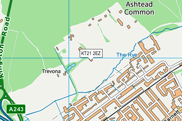 KT21 2EZ map - OS VectorMap District (Ordnance Survey) KT21 2EZ map - OS VectorMap District (Ordnance Survey)