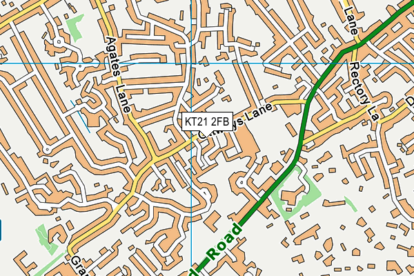 KT21 2FB map - OS VectorMap District (Ordnance Survey) KT21 2FB map - OS VectorMap District (Ordnance Survey)