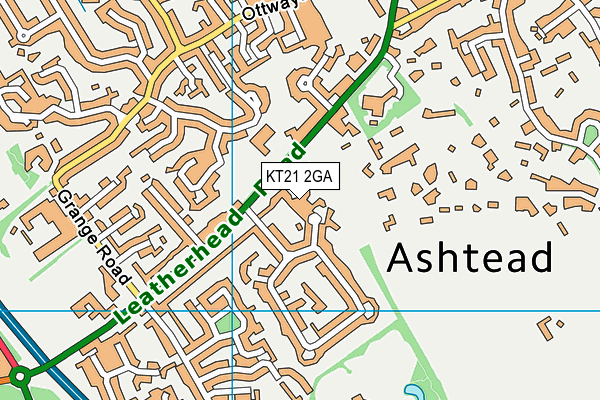 KT21 2GA map - OS VectorMap District (Ordnance Survey) KT21 2GA map - OS VectorMap District (Ordnance Survey)