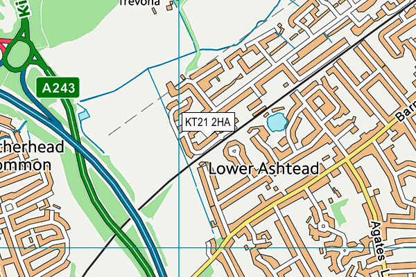 KT21 2HA map - OS VectorMap District (Ordnance Survey) KT21 2HA map - OS VectorMap District (Ordnance Survey)