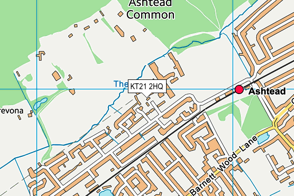 KT21 2HQ map - OS VectorMap District (Ordnance Survey) KT21 2HQ map - OS VectorMap District (Ordnance Survey)