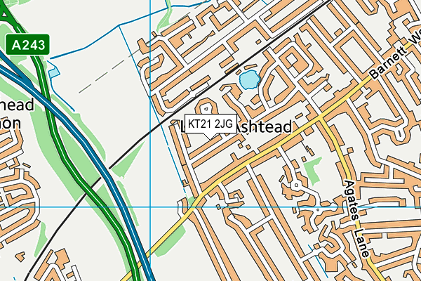 KT21 2JG map - OS VectorMap District (Ordnance Survey) KT21 2JG map - OS VectorMap District (Ordnance Survey)