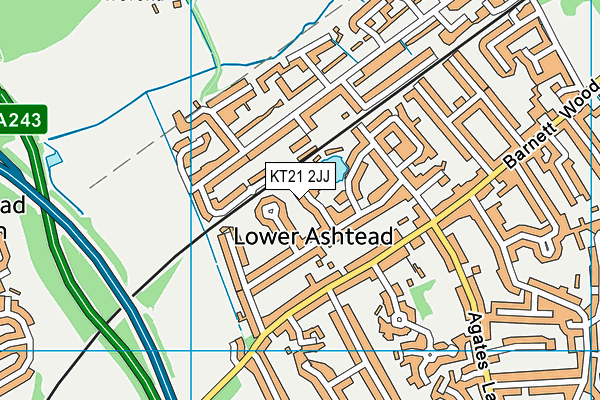 KT21 2JJ map - OS VectorMap District (Ordnance Survey) KT21 2JJ map - OS VectorMap District (Ordnance Survey)