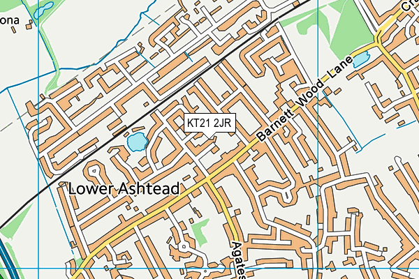 KT21 2JR map - OS VectorMap District (Ordnance Survey) KT21 2JR map - OS VectorMap District (Ordnance Survey)
