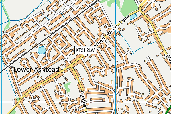 KT21 2LW map - OS VectorMap District (Ordnance Survey) KT21 2LW map - OS VectorMap District (Ordnance Survey)