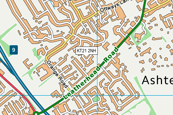 KT21 2NH map - OS VectorMap District (Ordnance Survey)