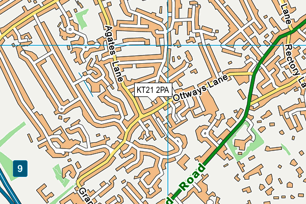 KT21 2PA map - OS VectorMap District (Ordnance Survey) KT21 2PA map - OS VectorMap District (Ordnance Survey)