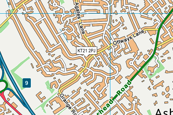 KT21 2PJ map - OS VectorMap District (Ordnance Survey) KT21 2PJ map - OS VectorMap District (Ordnance Survey)
