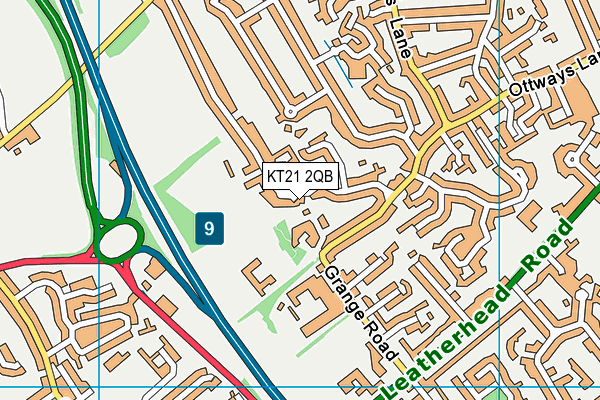 KT21 2QB map - OS VectorMap District (Ordnance Survey) KT21 2QB map - OS VectorMap District (Ordnance Survey)