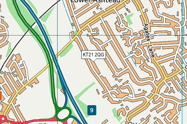 KT21 2QG map - OS VectorMap District (Ordnance Survey) KT21 2QG map - OS VectorMap District (Ordnance Survey)