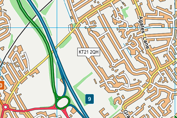 KT21 2QH map - OS VectorMap District (Ordnance Survey) KT21 2QH map - OS VectorMap District (Ordnance Survey)