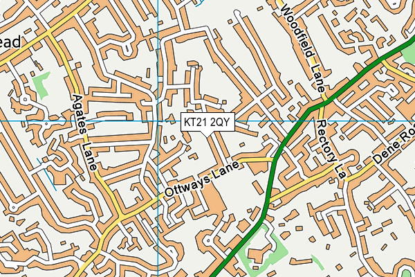 KT21 2QY map - OS VectorMap District (Ordnance Survey) KT21 2QY map - OS VectorMap District (Ordnance Survey)