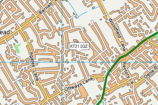KT21 2QZ map - OS VectorMap District (Ordnance Survey) KT21 2QZ map - OS VectorMap District (Ordnance Survey)