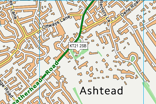KT21 2SB map - OS VectorMap District (Ordnance Survey) KT21 2SB map - OS VectorMap District (Ordnance Survey)