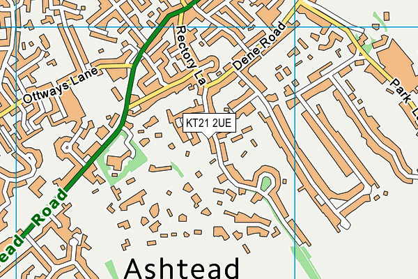 KT21 2UE map - OS VectorMap District (Ordnance Survey) KT21 2UE map - OS VectorMap District (Ordnance Survey)