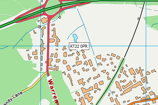 KT22 0PR map - OS VectorMap District (Ordnance Survey) KT22 0PR map - OS VectorMap District (Ordnance Survey)