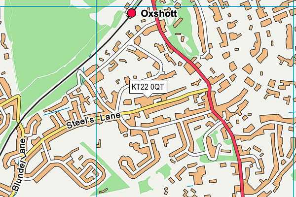 KT22 0QT map - OS VectorMap District (Ordnance Survey) KT22 0QT map - OS VectorMap District (Ordnance Survey)